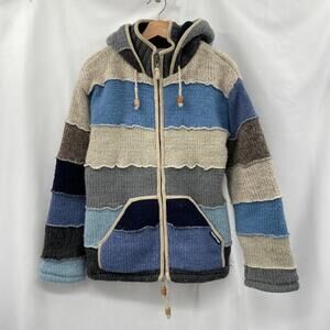 Laundromat wool striped lined jacket‎